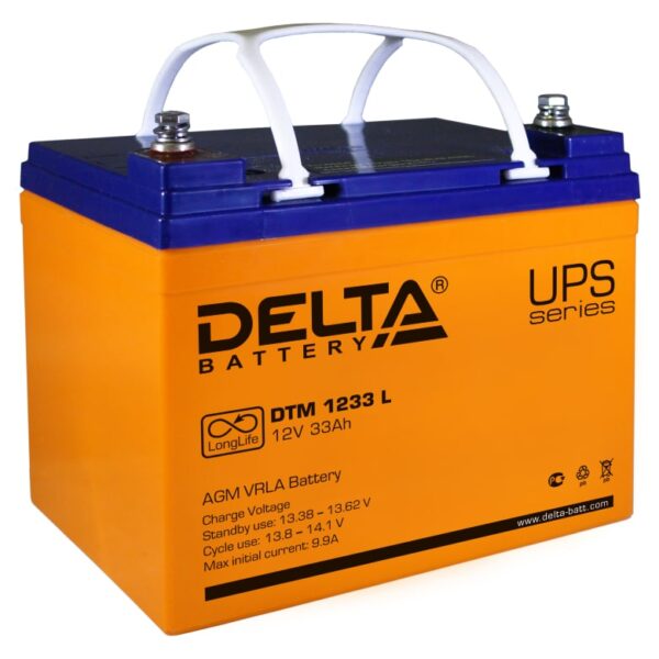 DTM 1233 L аккумулятор 33Ач 12В Delta