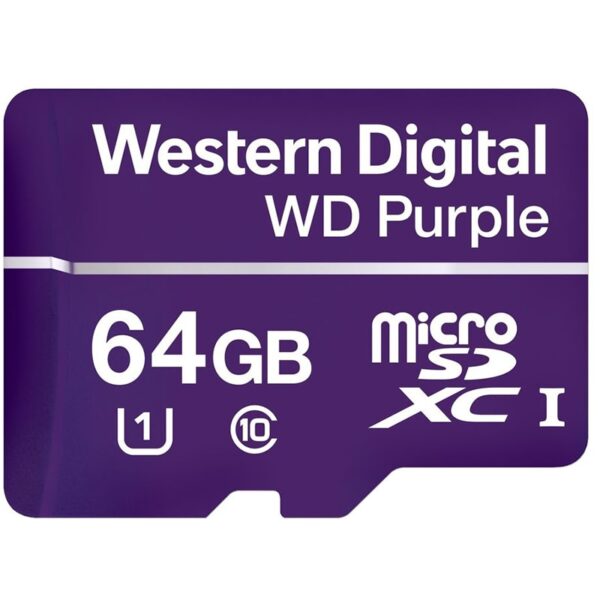 Карта памяти microSDXC 64Gb Class10 WD WDD064G1P0A Purple