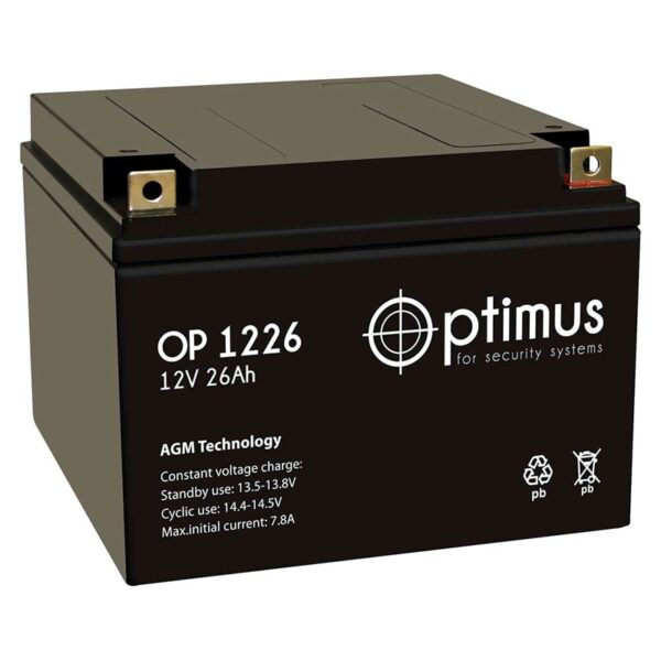 OP 1226 аккумулятор 26Ач 12В Optimus