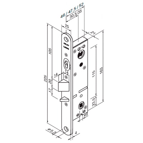 левый) механический замок