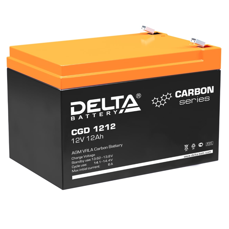CGD 1212 аккумулятор 12Ач 12В Delta