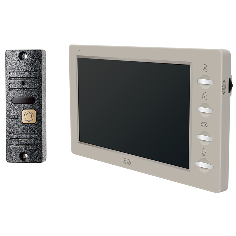 CTV-DP3702 Gamma (бежевый+серебро) комплект видеодомофона