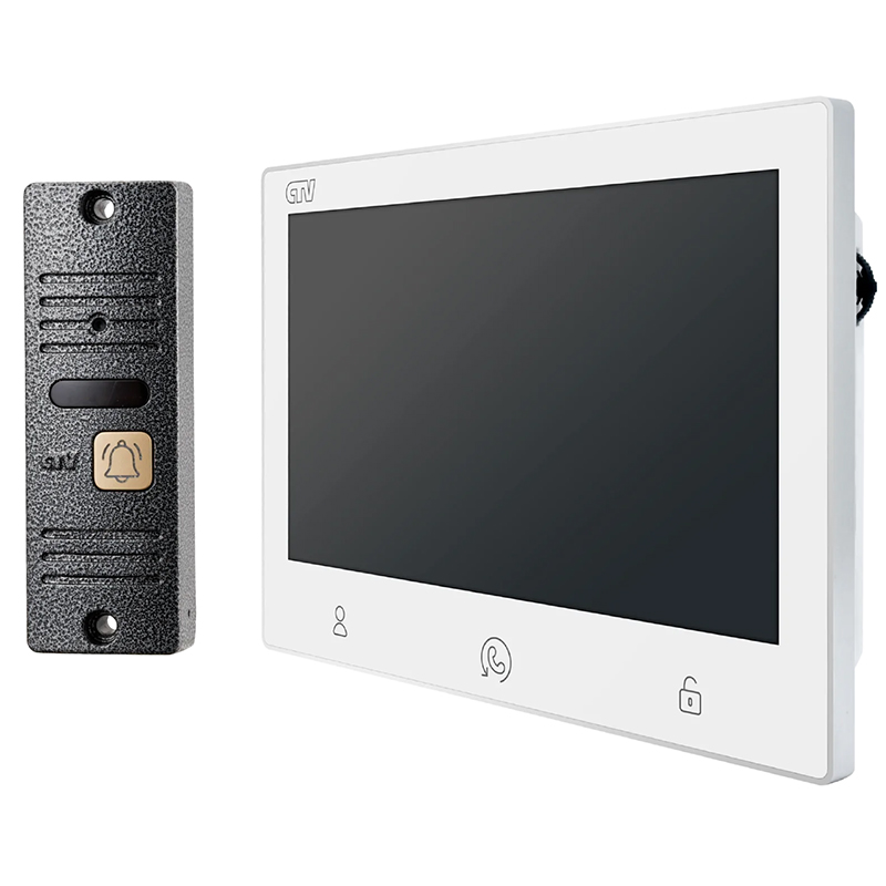 CTV-DP3713 Astra Plus (белый+серебро) комплект видеодомофона