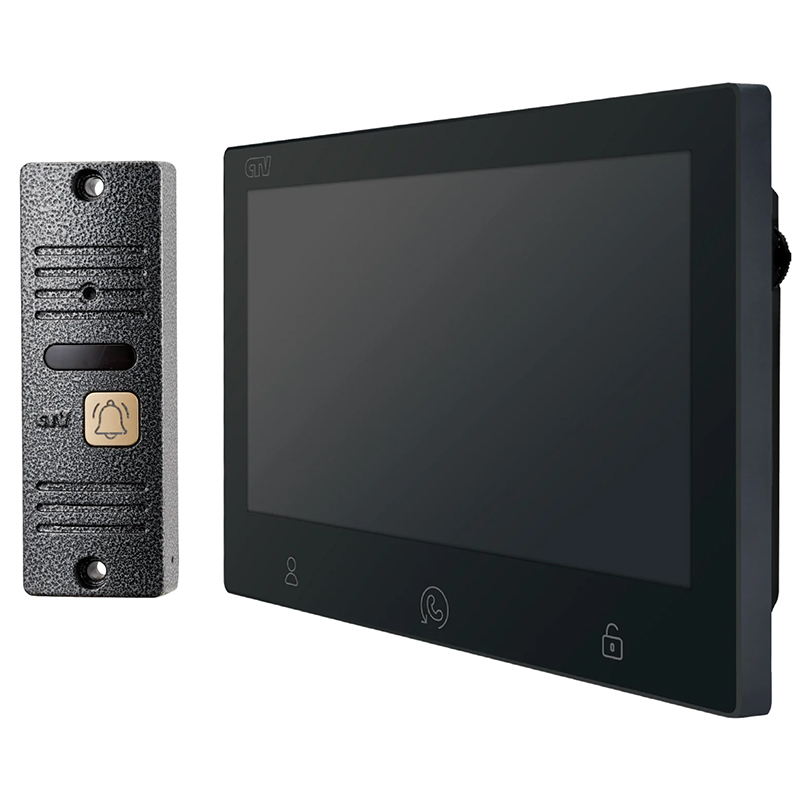 CTV-DP3713 Astra Plus (черный+серебро) комплект видеодомофона