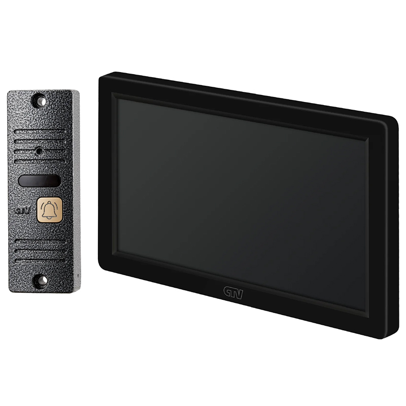 CTV-DP3722 Spectrum (черный графитовый+серебро) комплект видеодомофона