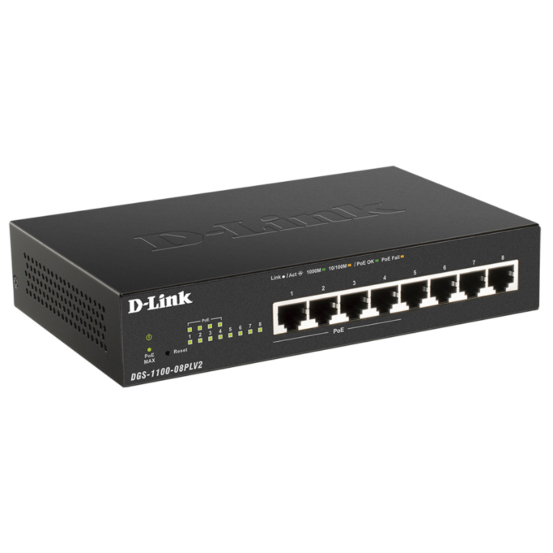 DGS-1100-08PLV2/A1A PoE коммутатор D-link