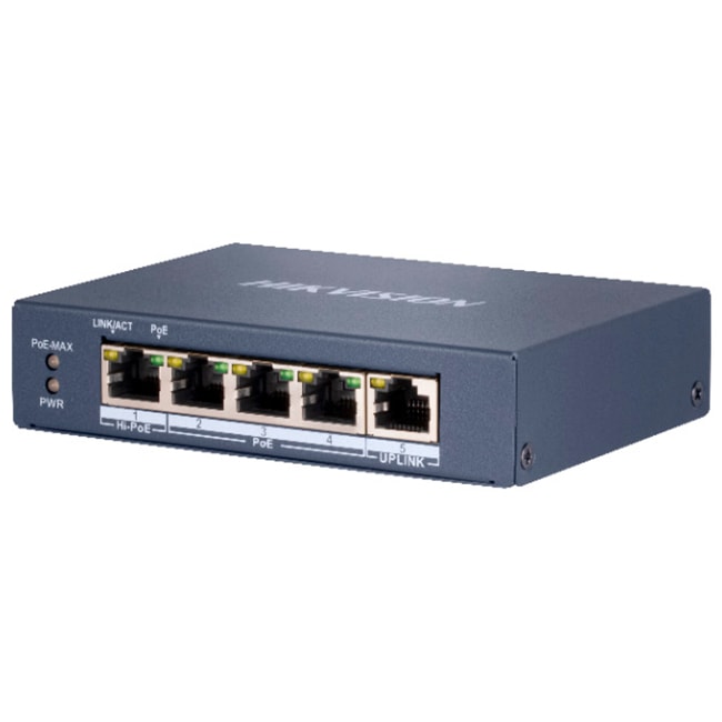 DS-3E0505HP-E PoE коммутатор Hikvision