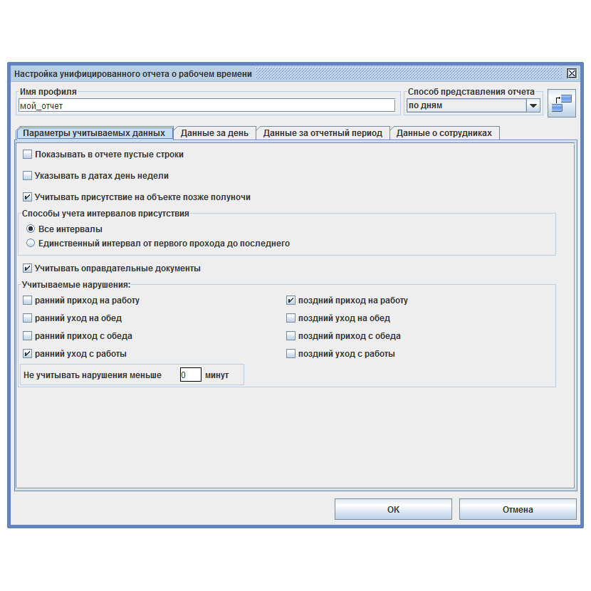 Дополнительный модуль ПО «Учет рабочего времени» Sigur