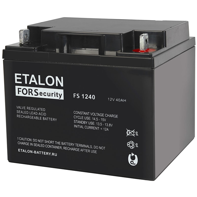 FS 1240 аккумулятор 40Ач 12В Etalon