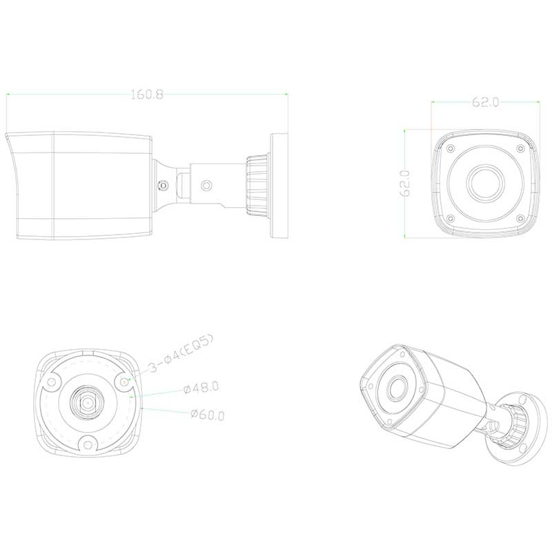 HN-P2710IR (3.6) MHD видеокамера 5Mp Hunter