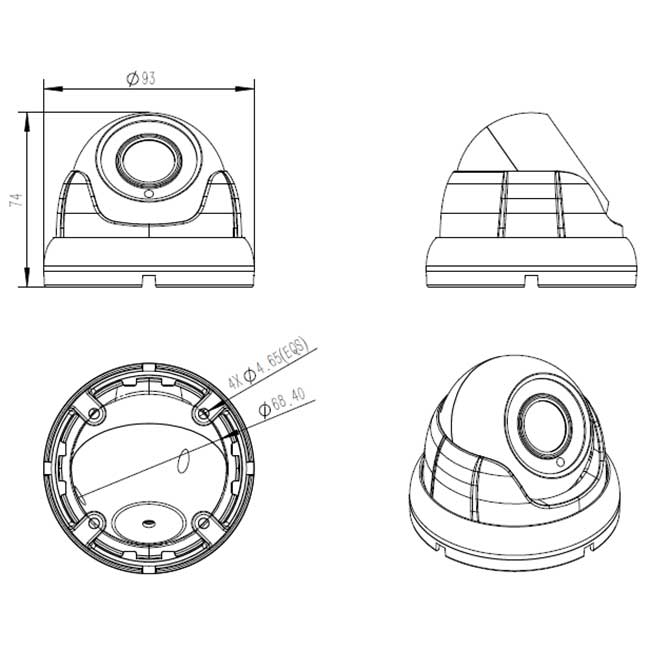 HN-VD2710IR (3.6) MHD видеокамера 5Mp Hunter