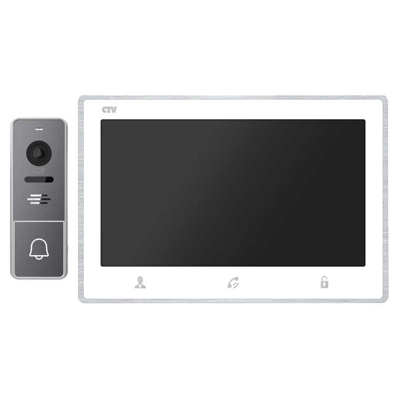 KIT 2703 (белый + графит) комплект видеодомофона CTV