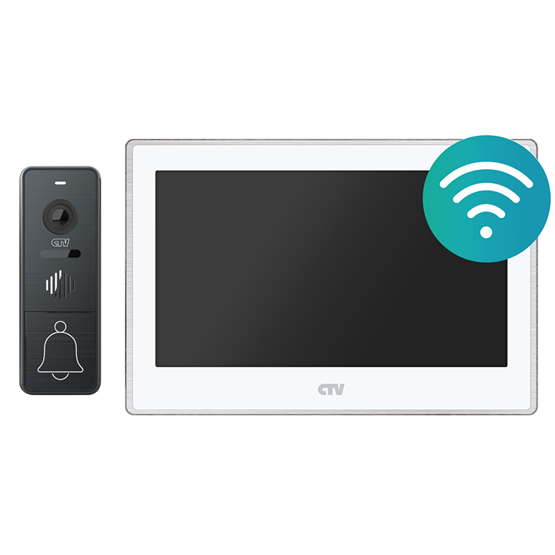 KIT 5702 NG (белый + графит) комплект видеодомофона CTV