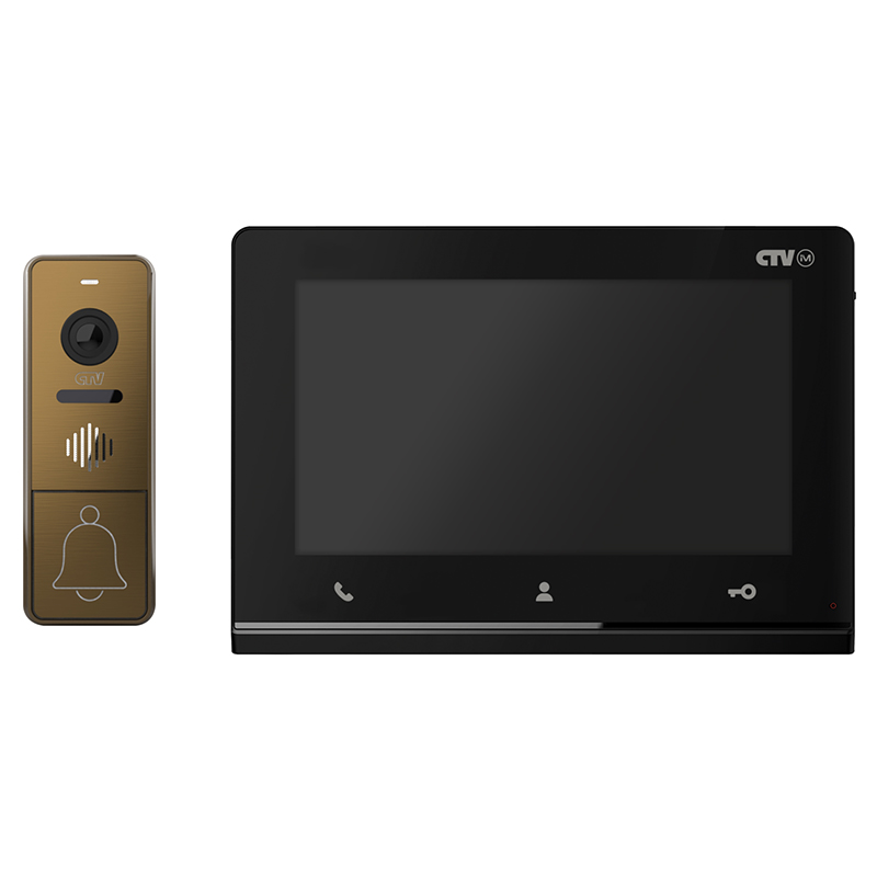 KIT Hello 7 (черный + бронза) комплект видеодомофона CTV