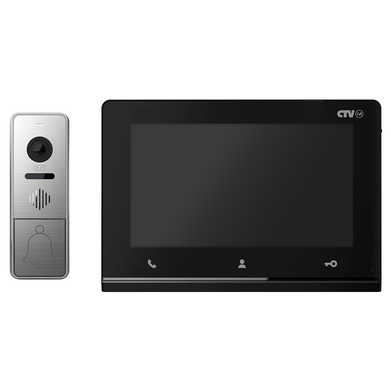 KIT Hello 7 (черный + серебро) комплект видеодомофона CTV