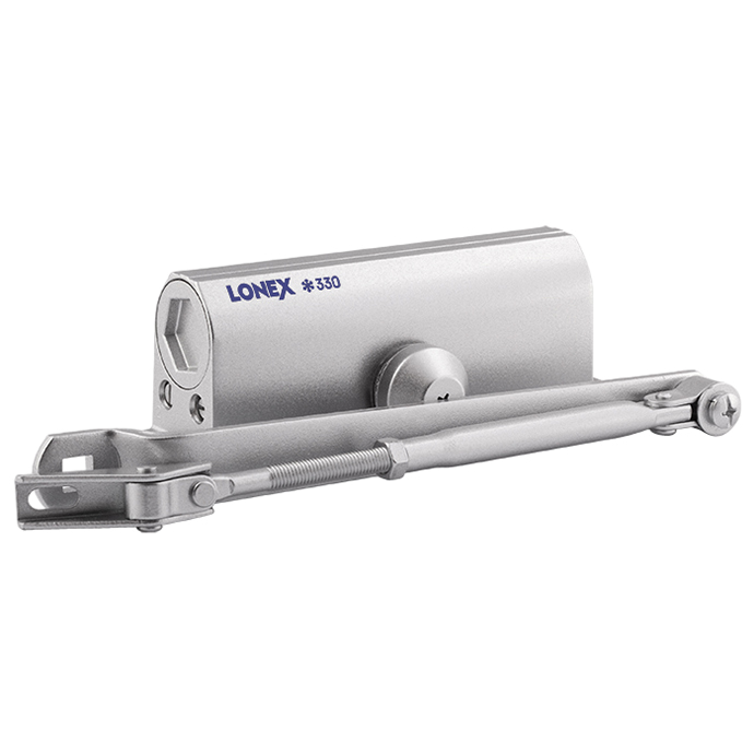 Нора-М 330 LONEX (серебро) дверной доводчик