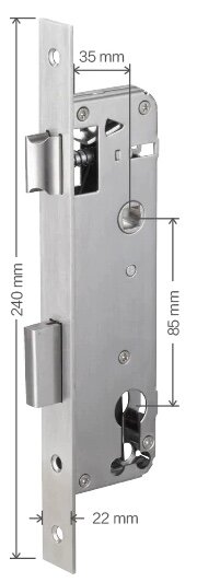 Распашная мортиза 35Х85