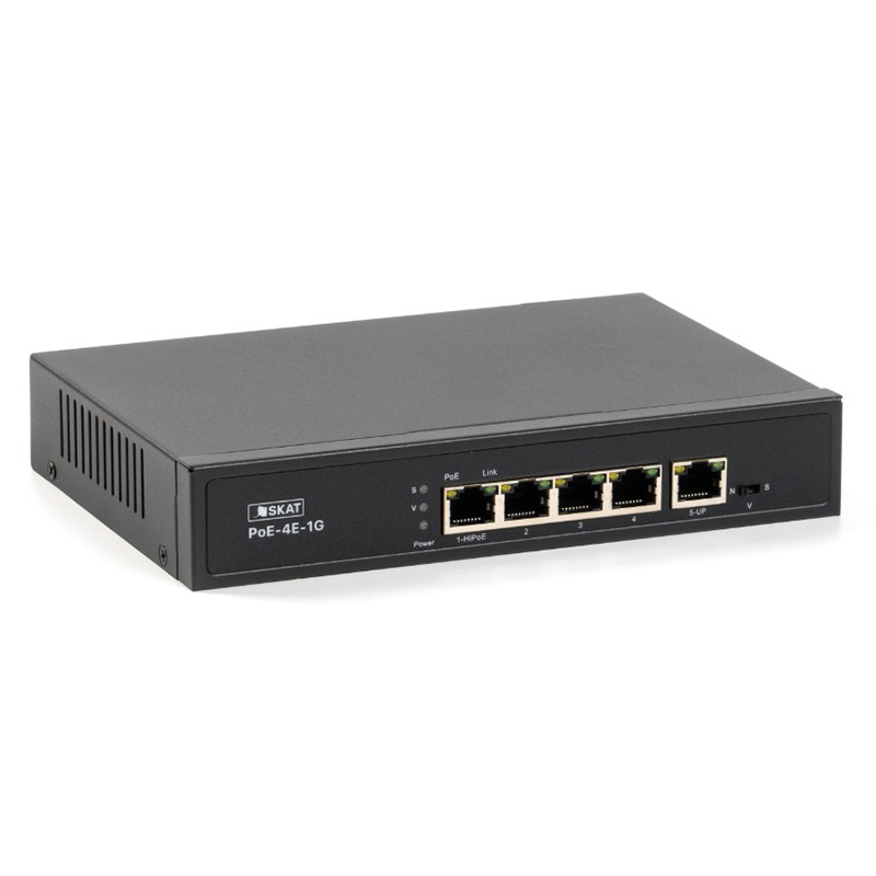 SKAT PoE-4E-1G PoE коммутатор Бастион