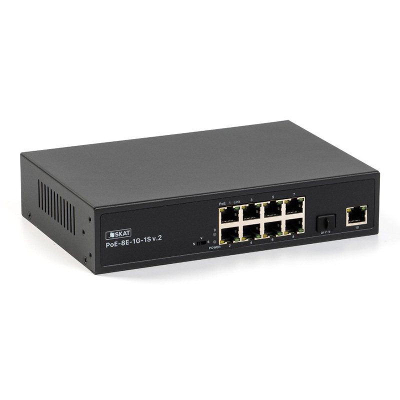 SKAT PoE-8E-1G-1S v.2 PoE коммутатор Бастион