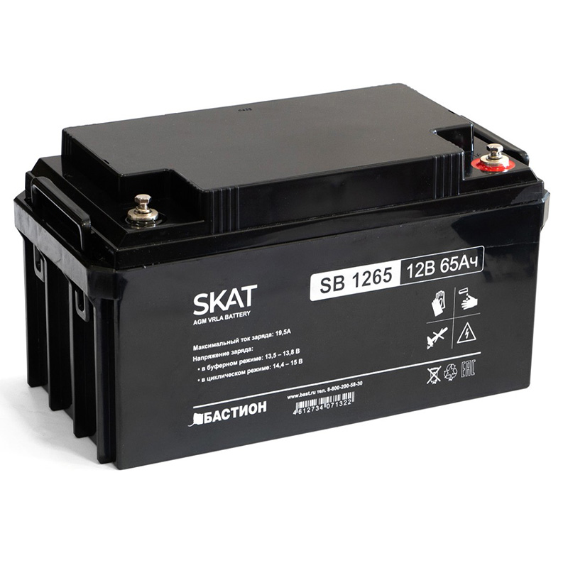 SKAT SB 1265 аккумулятор 65Ач 12В Бастион