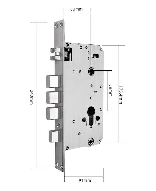Самозапорная 3х ригельная мортиза 60X68