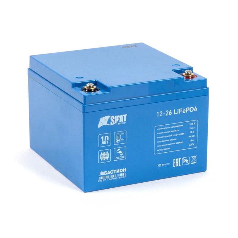 Skat i-Battery 12-26 LiFePo4 аккумулятор 26Ач Бастион