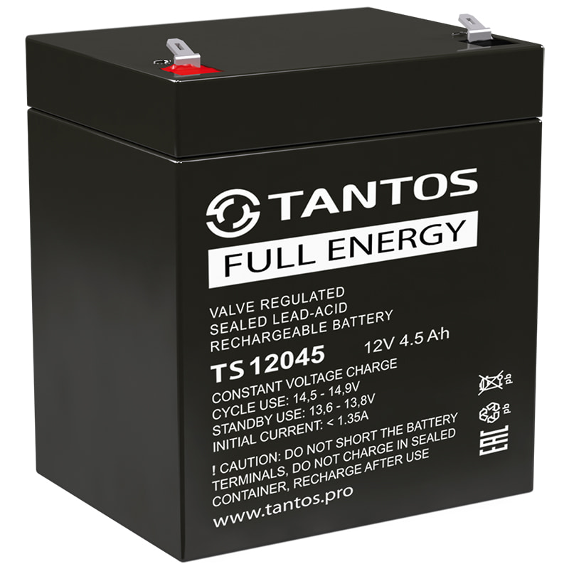 TS 12045 аккумулятор 4.5Ач 12В Tantos