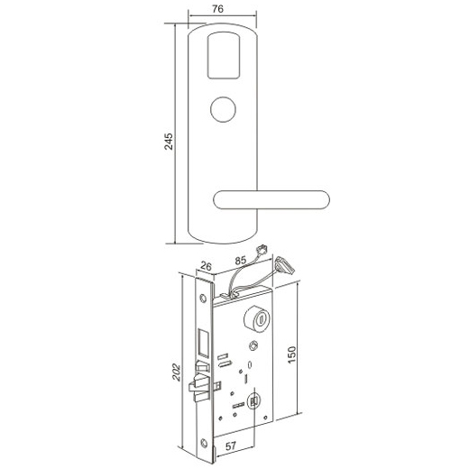 Z-8 EHT (бронза) электромеханический замок Iron Logic