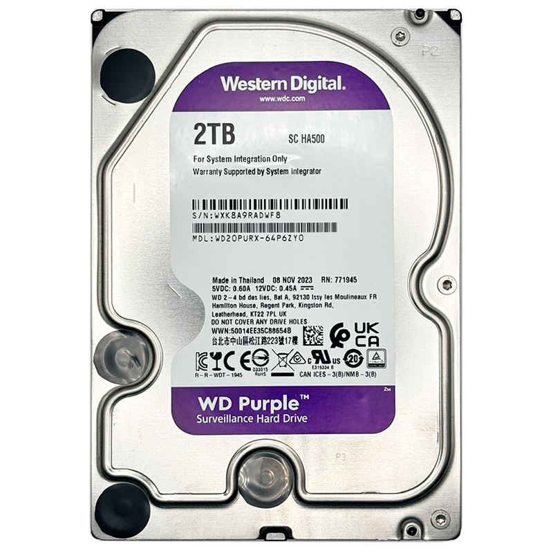 Жесткий диск 2Тб WD серия Purple (WD20PURZ