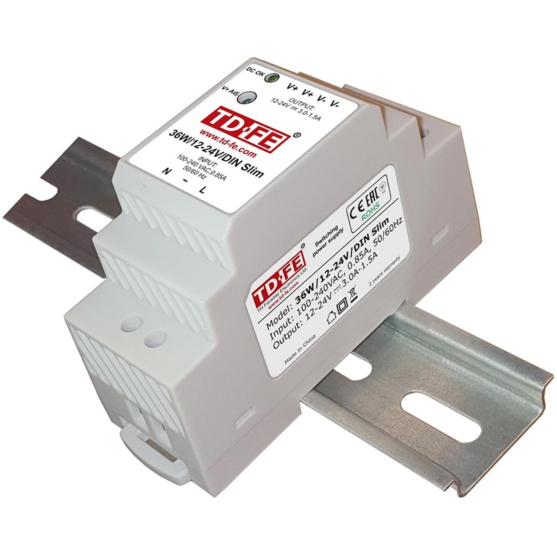 36W/12-24V/DIN Slim блок питания Faraday
