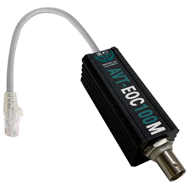 AVT-EOC100M передатчик Ethernet по коаксиальному кабелю Инфотех