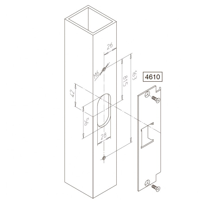 Abloy 4610 FE/CR запорная планка