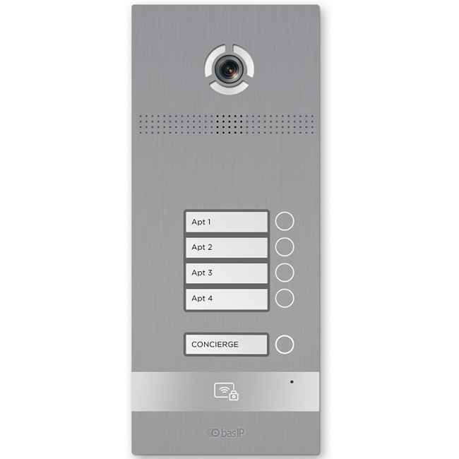 BI-04FB (серебро) вызывная панель Bas-IP