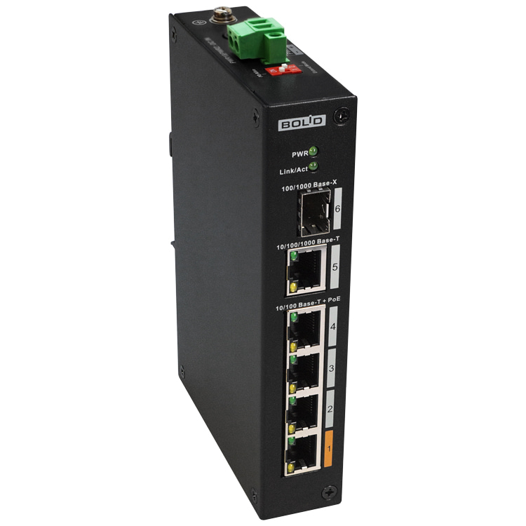 Bolid SW-104 вер.3 PoE коммутатор