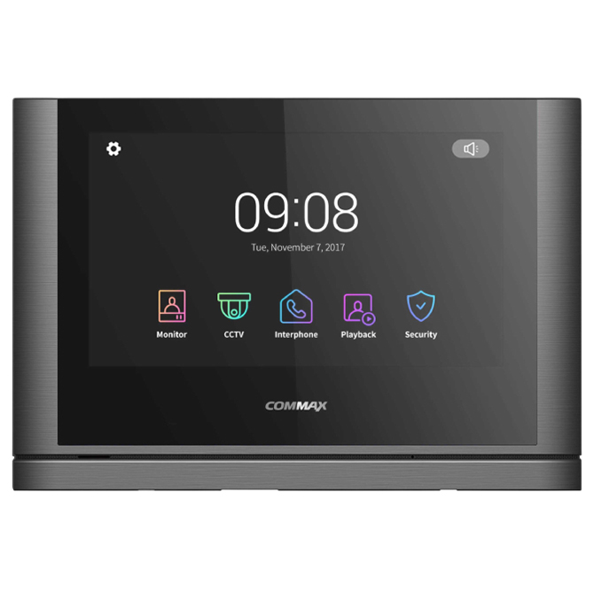 CDV-1024MA/VZ (темное серебро Black Smog) монитор видеодомофона Commax