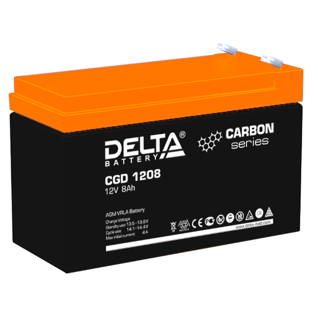 CGD 1208 аккумулятор 8Ач 12В Delta