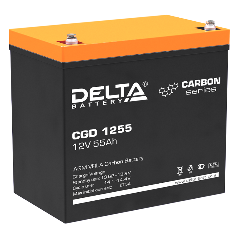 CGD 1255 аккумулятор 55Ач 12В Delta