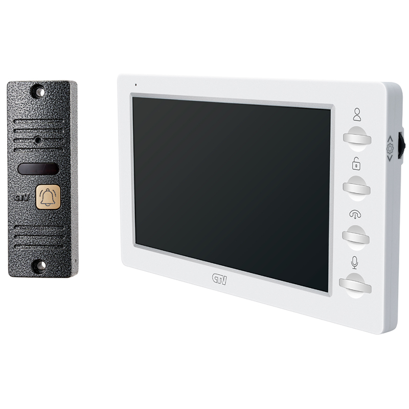 CTV-DP3702 Gamma (белый+серебро) комплект видеодомофона