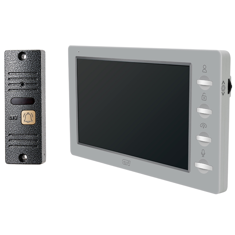CTV-DP3702 Gamma (дымчатый+серебро) комплект видеодомофона