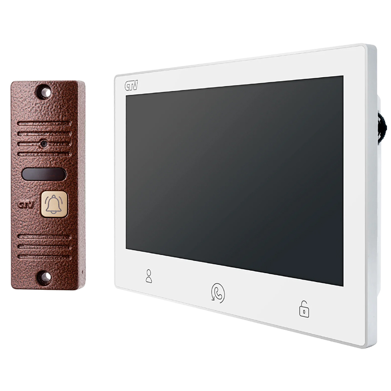 CTV-DP3713 Astra Plus (белый+бронза) комплект видеодомофона