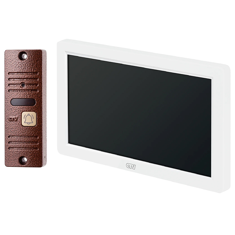 CTV-DP3722 Spectrum (белый+бронза) комплект видеодомофона