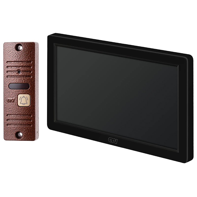 CTV-DP3722 Spectrum (черный графитовый+бронза) комплект видеодомофона