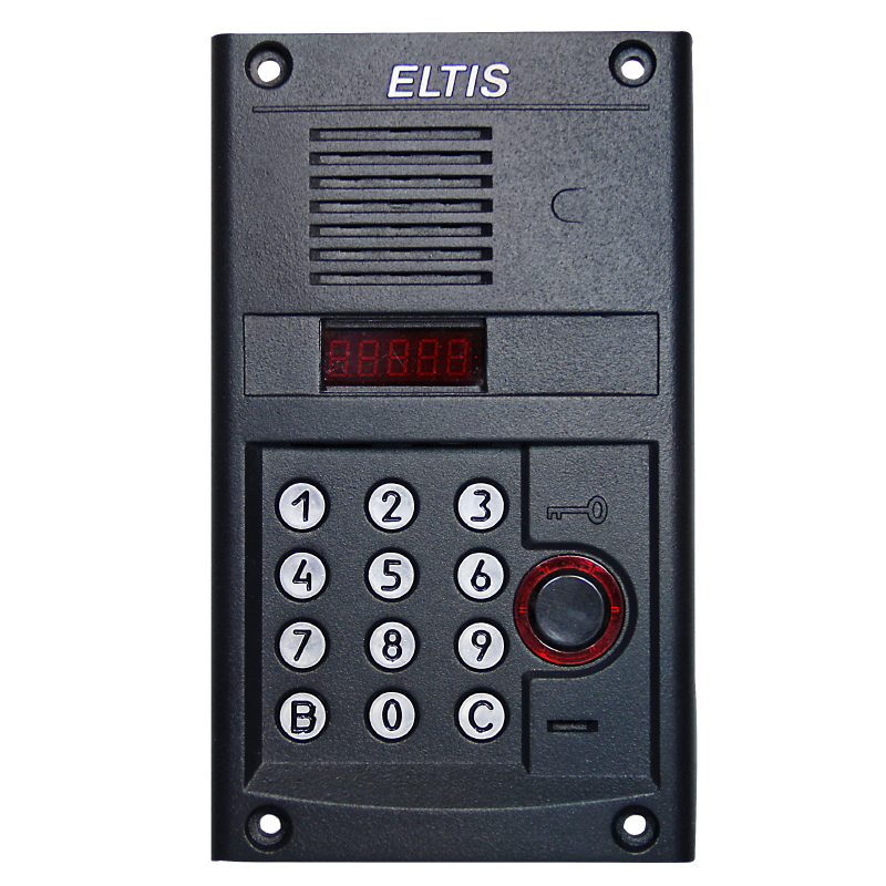 DP303-RD24 (черно-серый муар) блок вызова домофона Eltis
