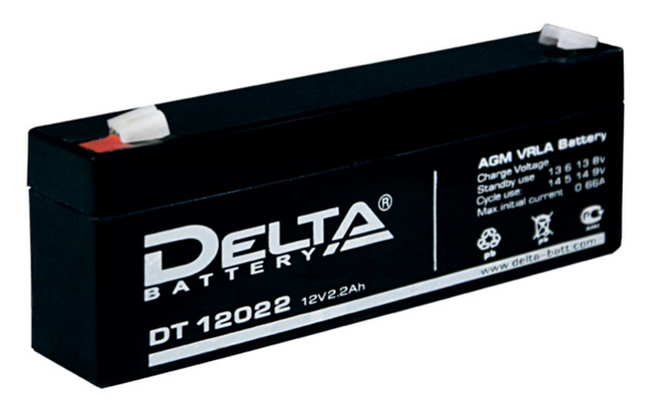 DT 12022 аккумулятор 2.2Ач 12В Delta