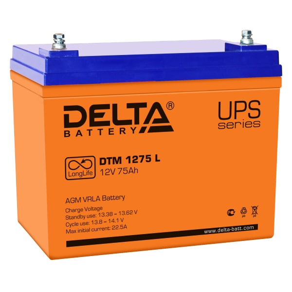 DTM 1275 L аккумулятор 75Ач 12В Delta