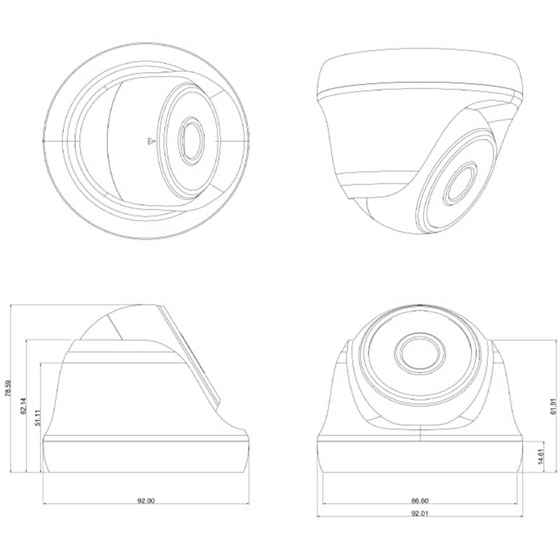 HN-D2710IR (3.6) MHD видеокамера 5Mp Hunter