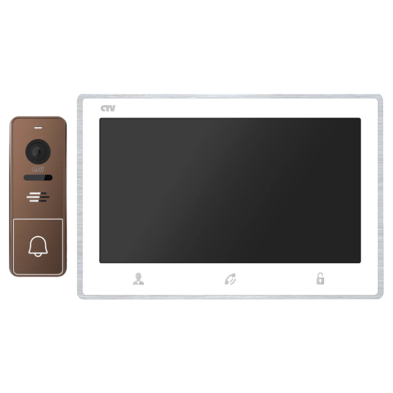 KIT 2703 (белый + бронза) комплект видеодомофона CTV