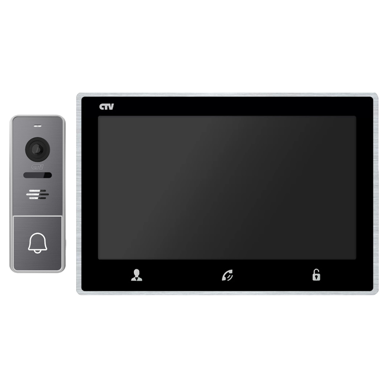 KIT 2703 (черный + графит) комплект видеодомофона CTV