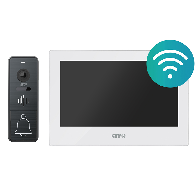 KIT Cloud 7 (белый + графит) комплект видеодомофона CTV