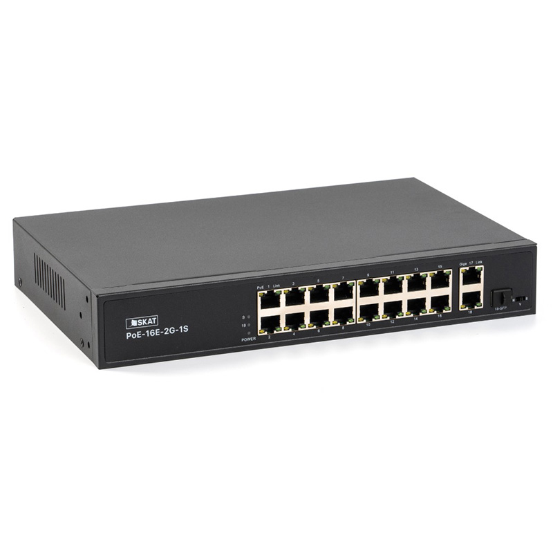 SKAT PoE-16E-2G-1S PoE коммутатор Бастион